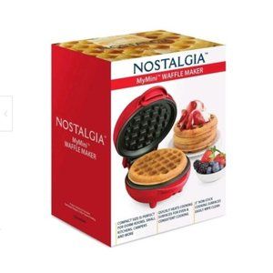 NWT Nostalgia MyMini Personal Electric Waffle Maker